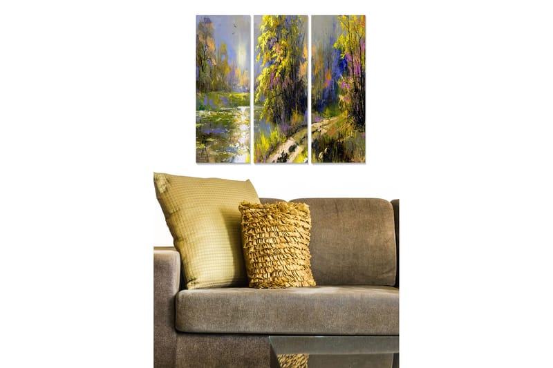 Canvastaulu Scenic 3-pak Monivärinen - 20x50 cm - Sisustustuotteet - Seinäkoristeet