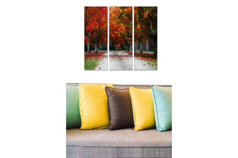 Canvastaulu Scenic 3-pak Monivärinen - 20x50 cm - Sisustustuotteet - Seinäkoristeet