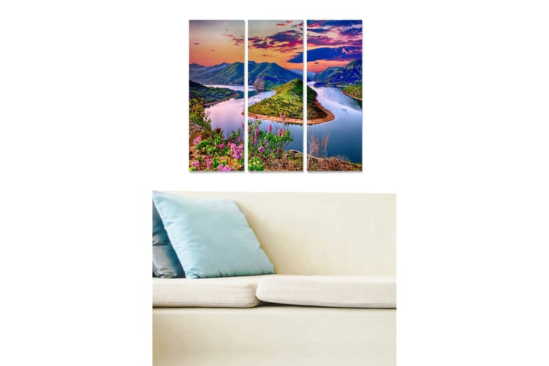 Canvastaulu Scenic 3-pak Monivärinen - 20x50 cm - Sisustustuotteet - Seinäkoristeet