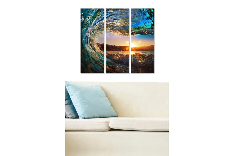 Canvastaulu Scenic 3-pak Monivärinen - 20x50 cm - Sisustustuotteet - Seinäkoristeet