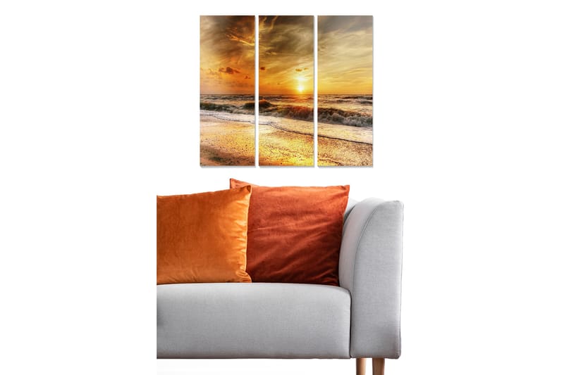 Canvastaulu Scenic 3-pak Monivärinen - 20x50 cm - Sisustustuotteet - Seinäkoristeet