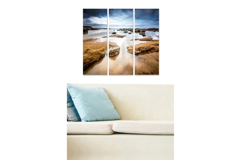 Canvastaulu Scenic 3-pak Monivärinen - 20x50 cm - Sisustustuotteet - Seinäkoristeet