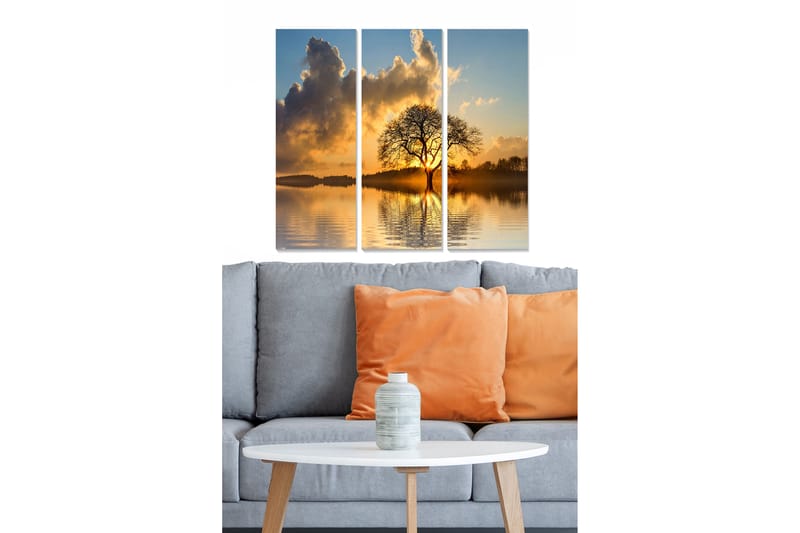 Canvastaulu Scenic 3-pak Monivärinen - 20x50 cm - Sisustustuotteet - Seinäkoristeet