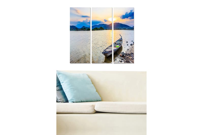Canvastaulu Scenic 3-pak Monivärinen - 20x50 cm - Sisustustuotteet - Seinäkoristeet