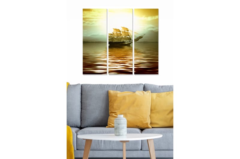 Canvastaulu Scenic 3-pak Monivärinen - 20x50 cm - Sisustustuotteet - Seinäkoristeet