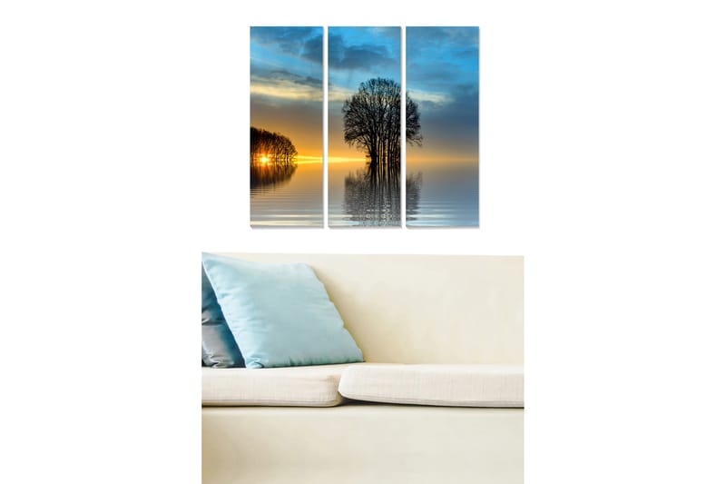 Canvastaulu Scenic 3-pak Monivärinen - 20x50 cm - Sisustustuotteet - Seinäkoristeet