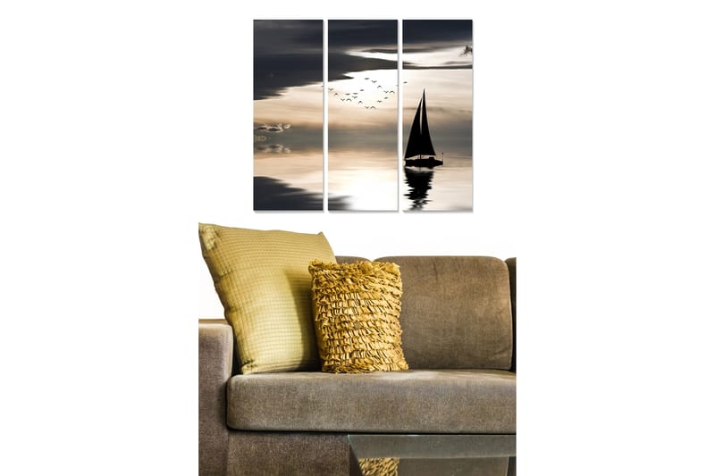 Canvastaulu Scenic 3-pak Monivärinen - 20x50 cm - Sisustustuotteet - Seinäkoristeet