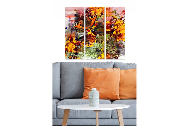 Canvastaulu Scenic 3-pak Monivärinen - 20x50 cm - Sisustustuotteet - Seinäkoristeet