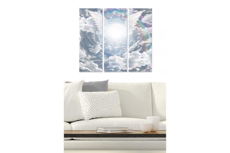 Canvastaulu Scenic 3-pak Monivärinen, 20x50 cm