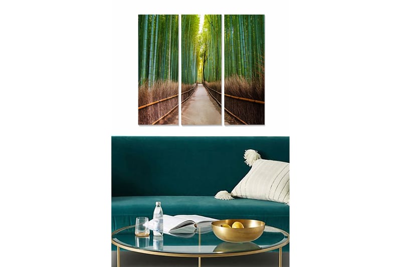 Canvastaulu Scenic 3-pak Monivärinen, 20x50 cm