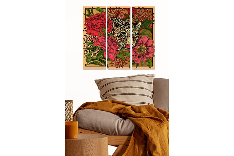 Canvastaulu Scenic 3-pak Monivärinen, 20x50 cm