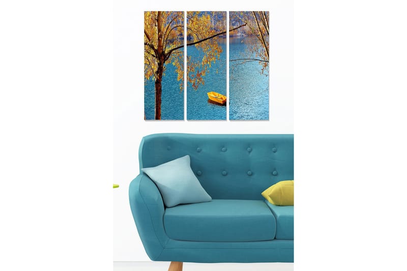 Canvastaulu Scenic 3-pak Monivärinen, 20x50 cm