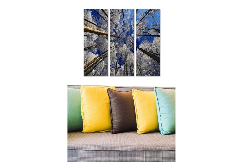 Canvastaulu Scenic 3-pak Monivärinen, 20x50 cm