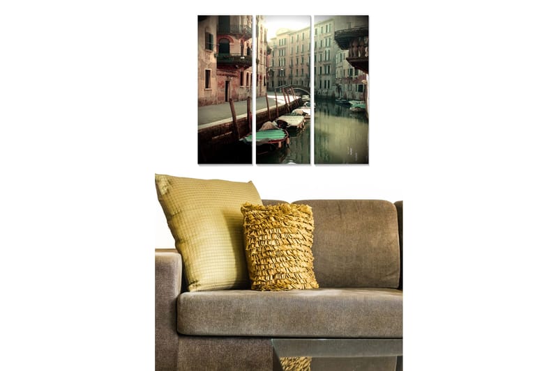 Canvastaulu Scenic 3-pak Monivärinen, 20x50 cm