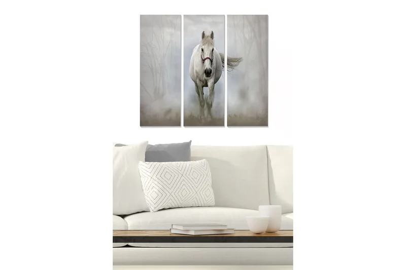 Canvastaulu Scenic 3-pak Monivärinen, 20x50 cm