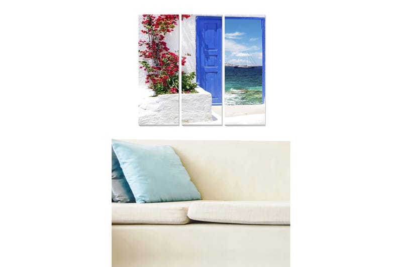 Canvastaulu Scenic 3-pak Monivärinen, 20x50 cm