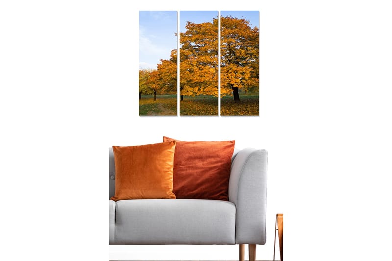 Canvastaulu Scenic 3-pak Monivärinen, 20x50 cm