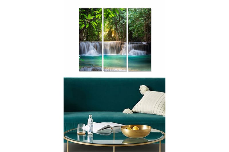 Canvastaulu Scenic 3-pak Monivärinen, 20x50 cm