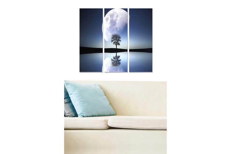 Canvastaulu Scenic 3-pak Monivärinen, 20x50 cm