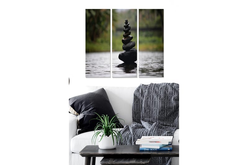 Canvastaulu Scenic 3-pak Monivärinen, 20x50 cm