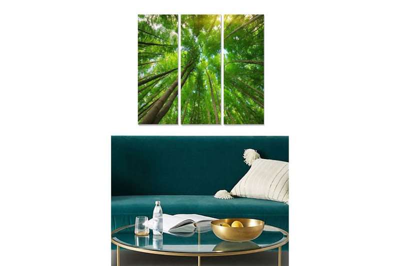 Canvastaulu Scenic 3-pak Monivärinen, 20x50 cm