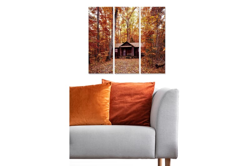 Canvastaulu Scenic 3-pak Monivärinen, 20x50 cm