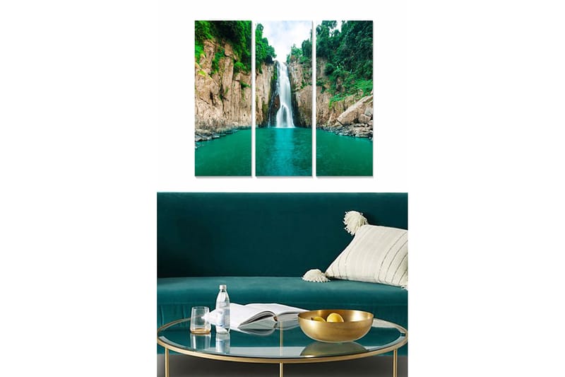 Canvastaulu Scenic 3-pak Monivärinen, 20x50 cm