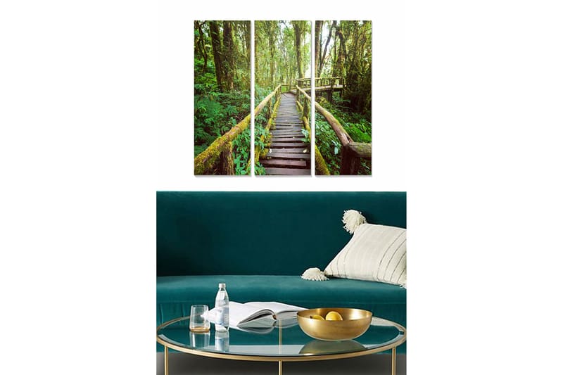 Canvastaulu Scenic 3-pak Monivärinen, 20x50 cm