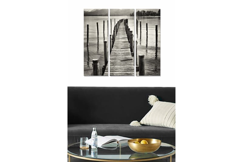 Canvastaulu Scenic 3-pak Monivärinen, 20x50 cm