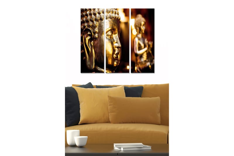 Canvastaulu Spiritual 3-pak Monivärinen, 20x50 cm