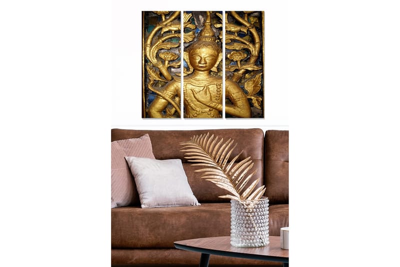 Canvastaulu Spiritual 3-pak Monivärinen, 20x50 cm