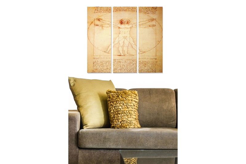 Canvastaulu Spiritual 3-pak Monivärinen, 20x50 cm