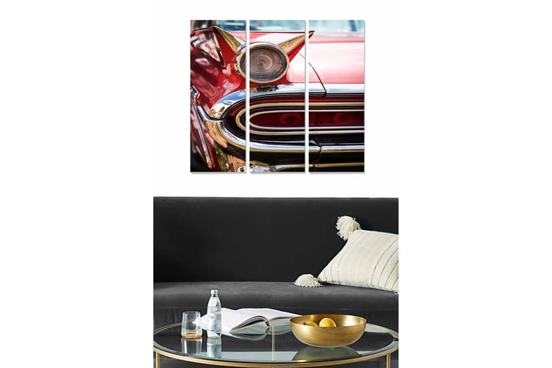 Canvastaulu Transportation 3-pak Monivärinen, 20x50 cm