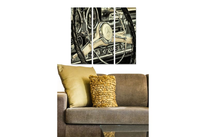 Canvastaulu Transportation 3-pak Monivärinen, 20x50 cm