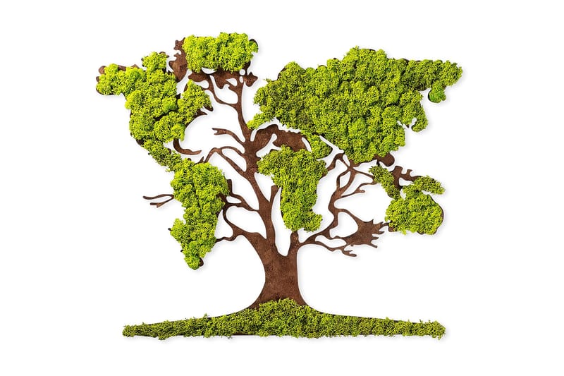 Canvastaulu Tree 2 - Vihreä/Ruskea - Sisustustuotteet - Seinäkoristeet