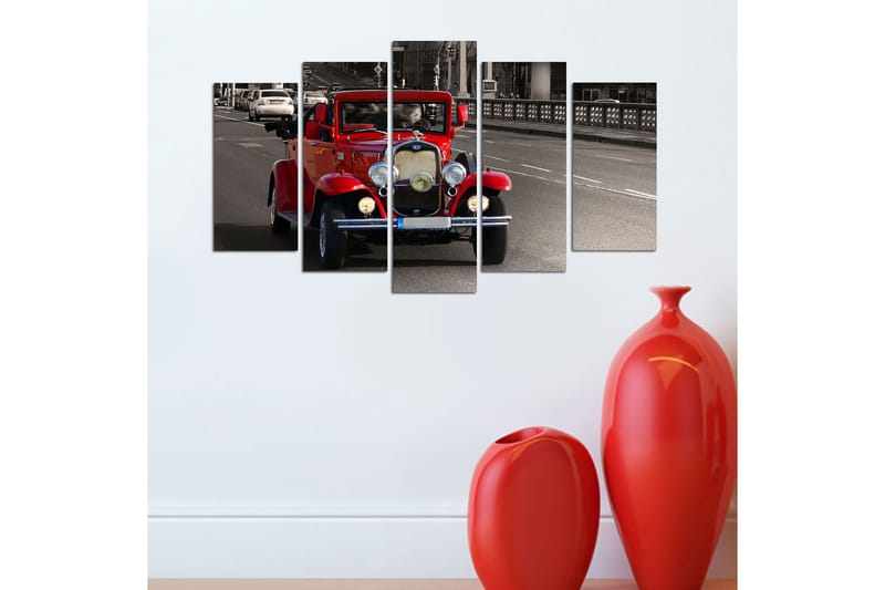 Canvastaulu Vehicles 5-pak Monivärinen - 20x60 cm - Sisustustuotteet - Seinäkoristeet