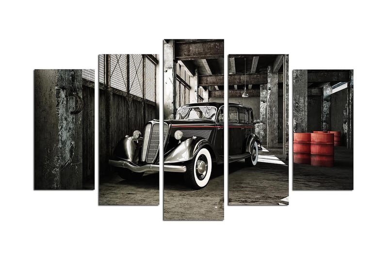 Canvastaulu Vehicles 5-pak Monivärinen - 20x60 cm - Sisustustuotteet - Seinäkoristeet
