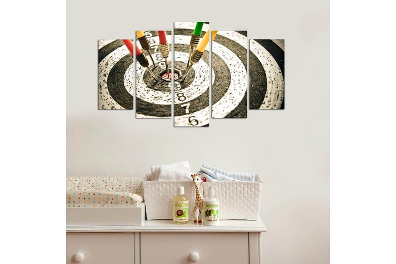 Canvastaulu Young 5-pak Monivärinen - 20x60 cm - Sisustustuotteet - Seinäkoristeet