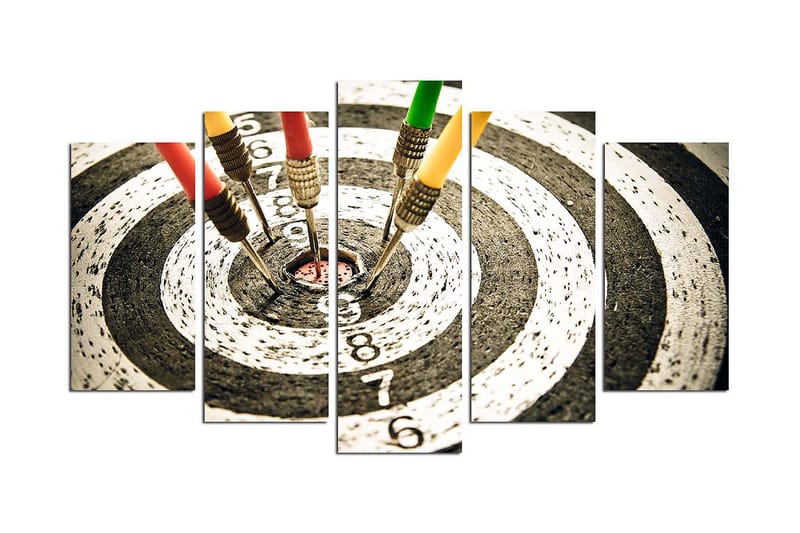 Canvastaulu Young 5-pak Monivärinen, 20x60 cm