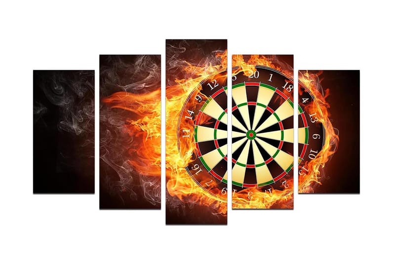 Canvastaulu Young 5-pak Monivärinen, 20x60 cm