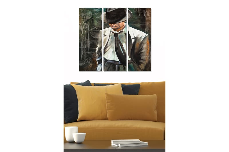 Canvastaulu People 3-pak Monivärinen, 20x50 cm