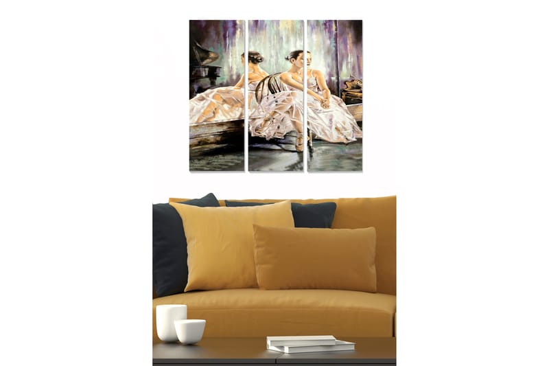 Canvastaulu People 3-pak Monivärinen, 20x50 cm