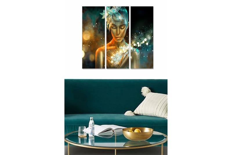 Canvastaulu People 3-pak Monivärinen, 20x50 cm