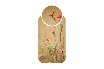 Decoratiivinen MDF-Kello (2 osaa) 68x32 - Sisustustuotteet - Seinäkoristeet - Kellot