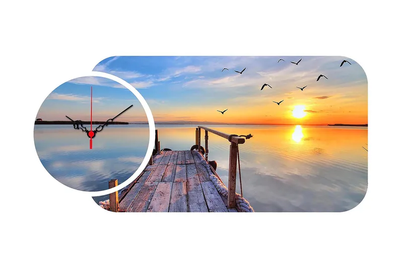 Decoratiivinen MDF-Kello (2 osaa) 68x32, undefined