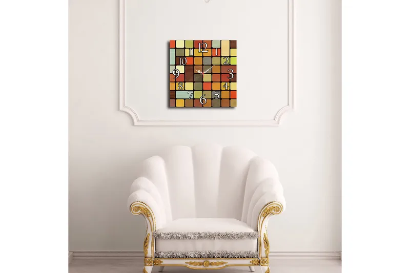 Decoratiivinen MDF-Kello 40x40 - Sisustustuotteet - Seinäkoristeet - Kellot