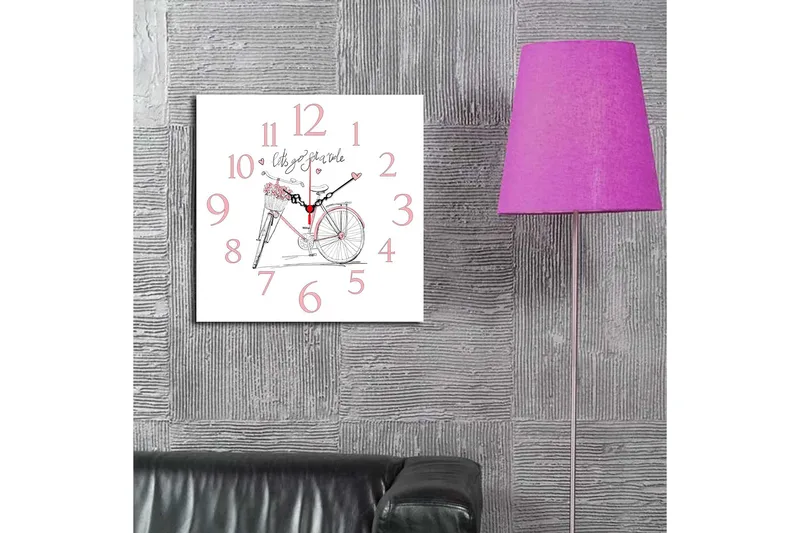 Decoratiivinen MDF-Kello 40x40 - Sisustustuotteet - Seinäkoristeet - Kellot