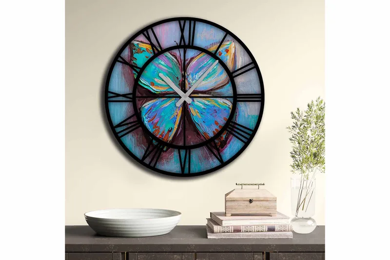 Decoratiivinen MDF-Kello 50x - Sisustustuotteet - Seinäkoristeet - Kellot