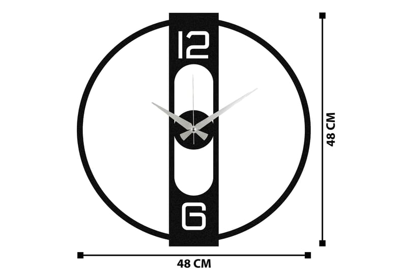 Enzo - Musta - Sisustustuotteet - Seinäkoristeet - Kellot