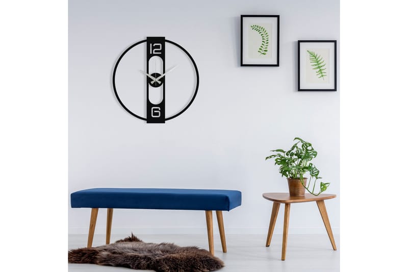 Enzo - Musta - Sisustustuotteet - Seinäkoristeet - Kellot